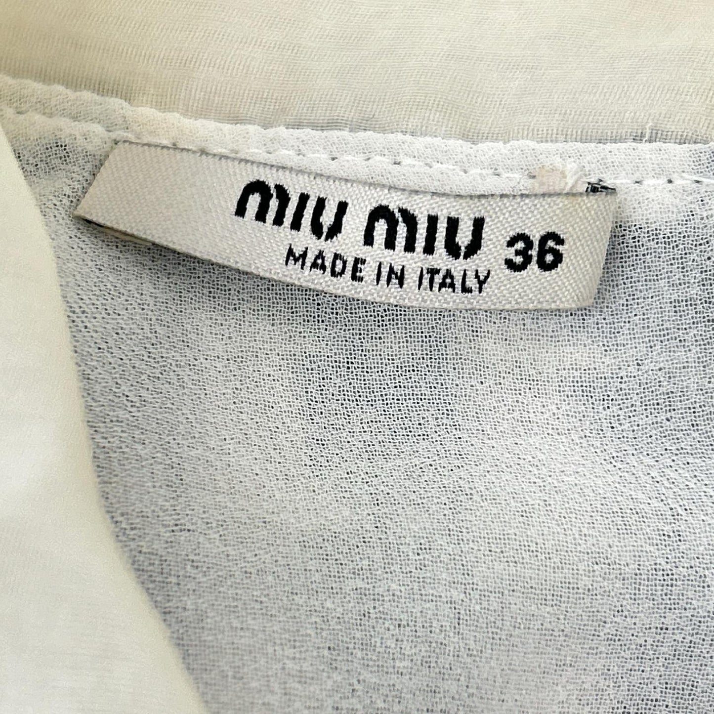 MIUMIU ミュウミュウ MF2246 レースカラー ノースリーブ ツイードワンピース ワンピース