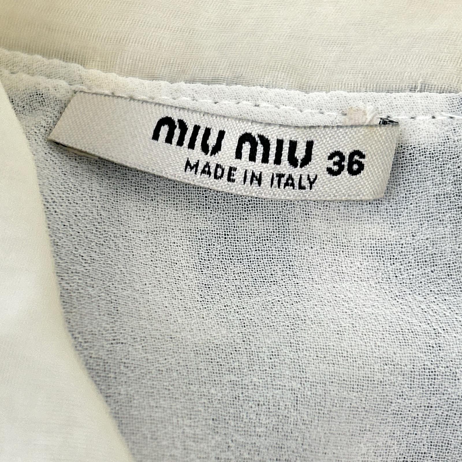 MIUMIU ミュウミュウ MF2246 レースカラー ノースリーブ ツイードワンピース ワンピース