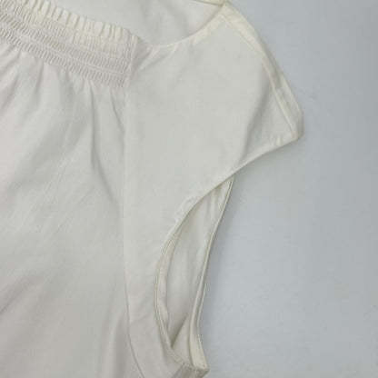 PRADA Prada P9978R white boat-neck ribbed blouse top