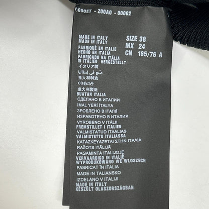 PRADA プラダ P24P49 ブラック グリーン×ネイビーライン リブニット トップス
