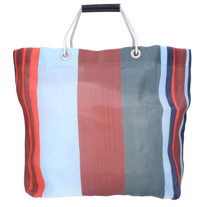 MARNI マルニ 【美品】フラワーカフェ ストライプ メッシュ トートバッグ