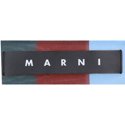 MARNI マルニ 【美品】フラワーカフェ ストライプ メッシュ トートバッグ