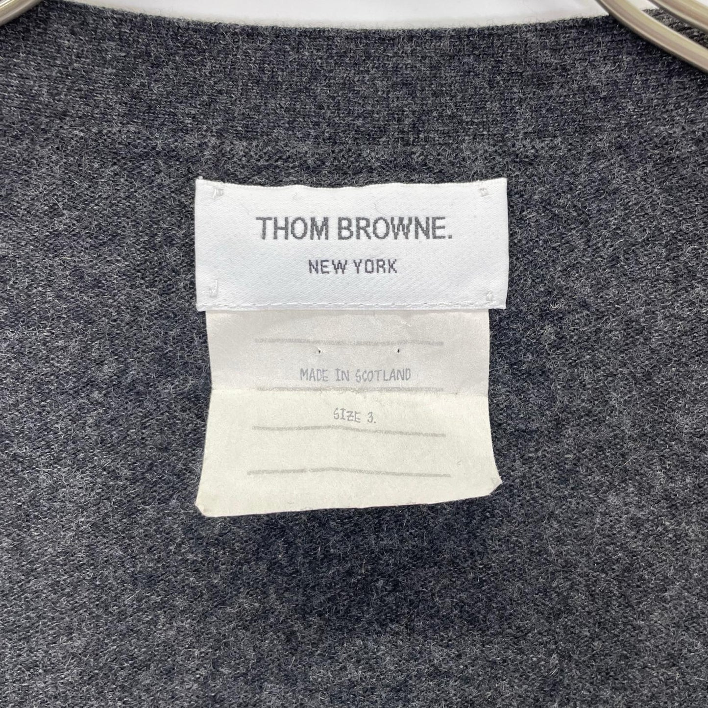 THOM BROWNE トムブラウン 4BAR アームライン ウールニットカーディガン トップス