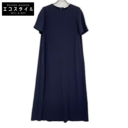 THE ROW ザ ロウ 5576-W1968 Robi ネイビー ハーフスリーブ マキシワンピース ワンピース