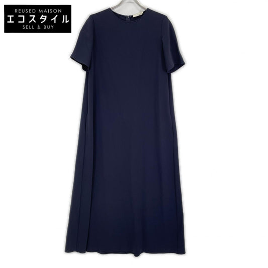 THE ROW ザ ロウ 5576-W1968 Robi ネイビー ハーフスリーブ マキシワンピース ワンピース