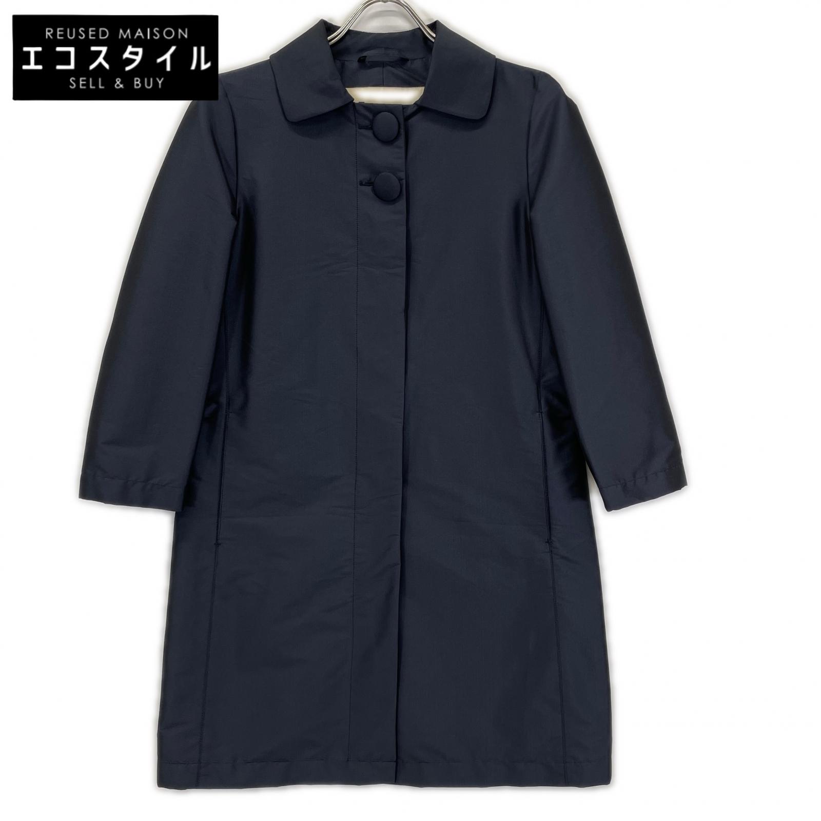 HERNO ヘルノ CA0229D ネイビー ナイロン ステンカラー コート コート
