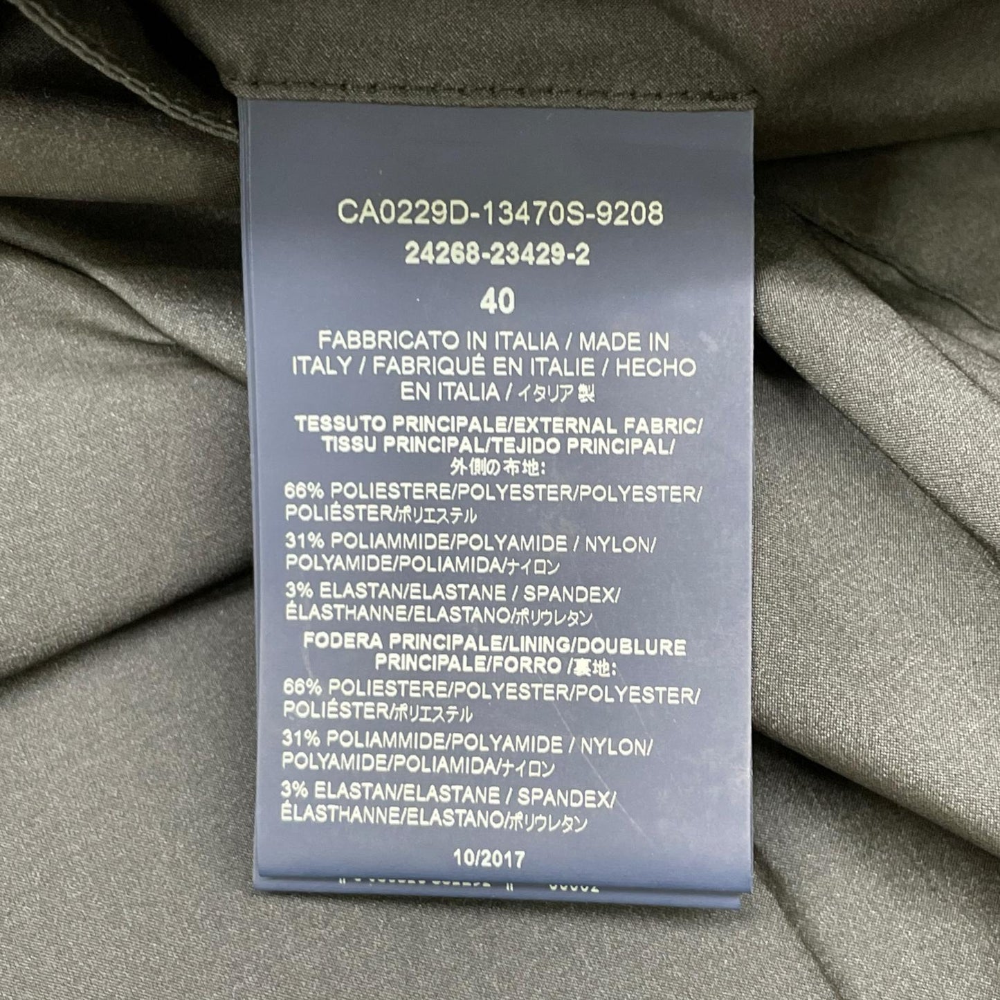 HERNO ヘルノ CA0229D ネイビー ナイロン ステンカラー コート コート