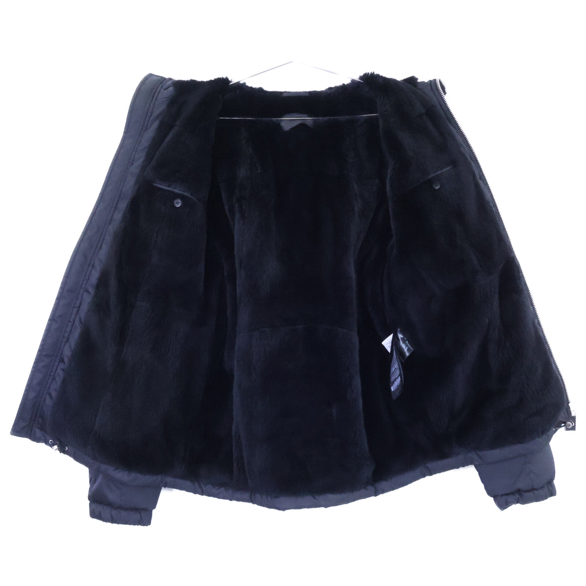 PRADA [Domestic authentic] SGX176 S162 Hooded Down Jacket with Nutria Fur Lining Jacket