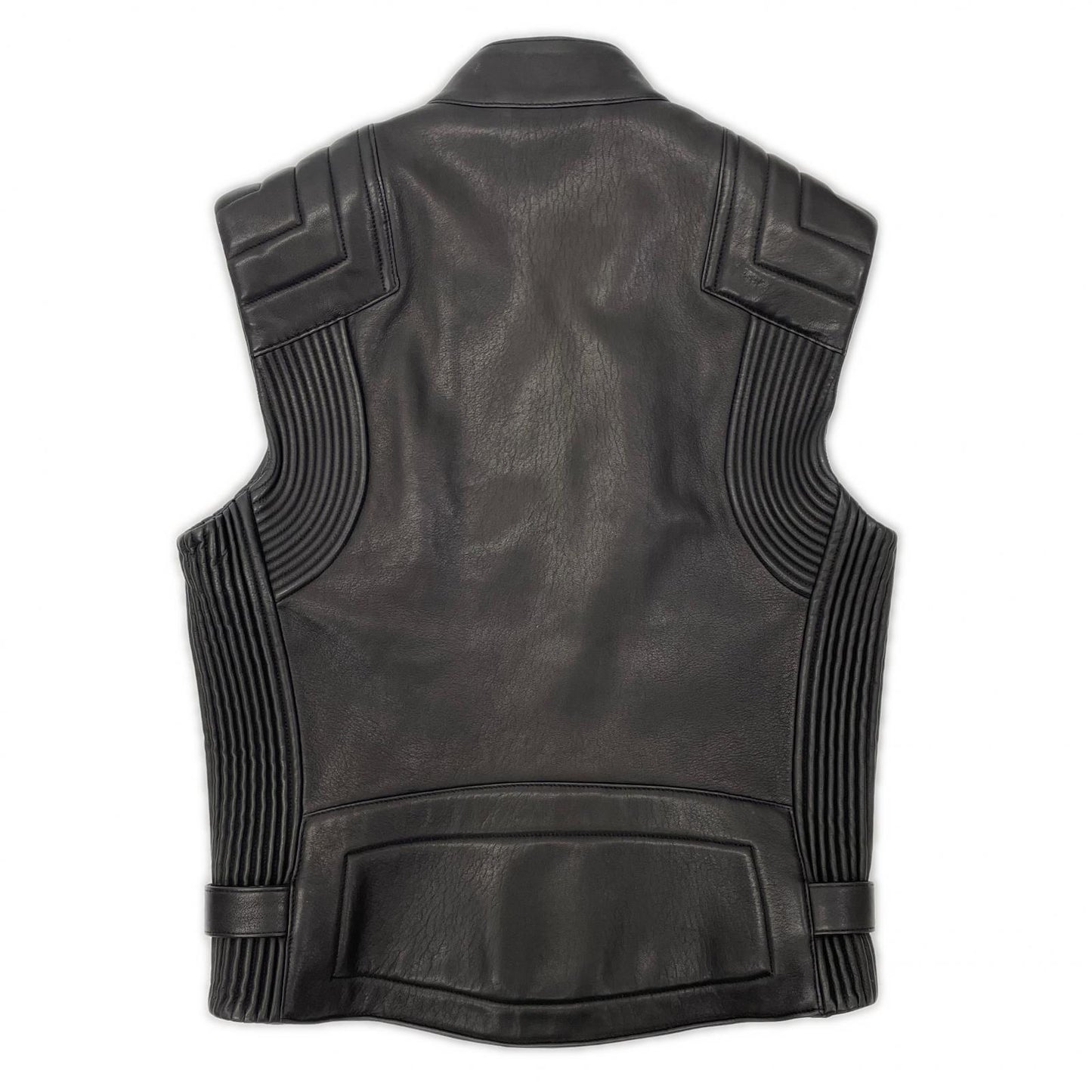 GUCCI グッチ 165399 XN029 ブラック ラムレザー ライダースベスト ベスト