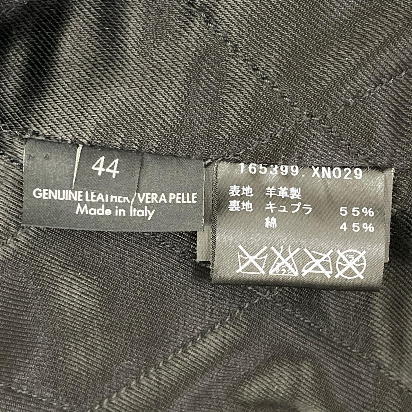GUCCI グッチ 165399 XN029 ブラック ラムレザー ライダースベスト ベスト