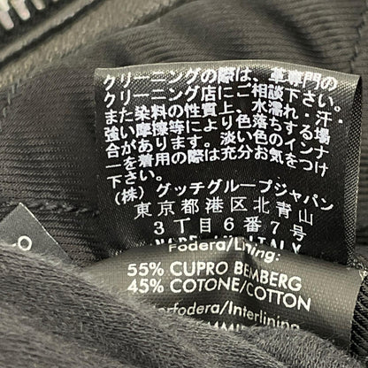 GUCCI グッチ 165399 XN029 ブラック ラムレザー ライダースベスト ベスト