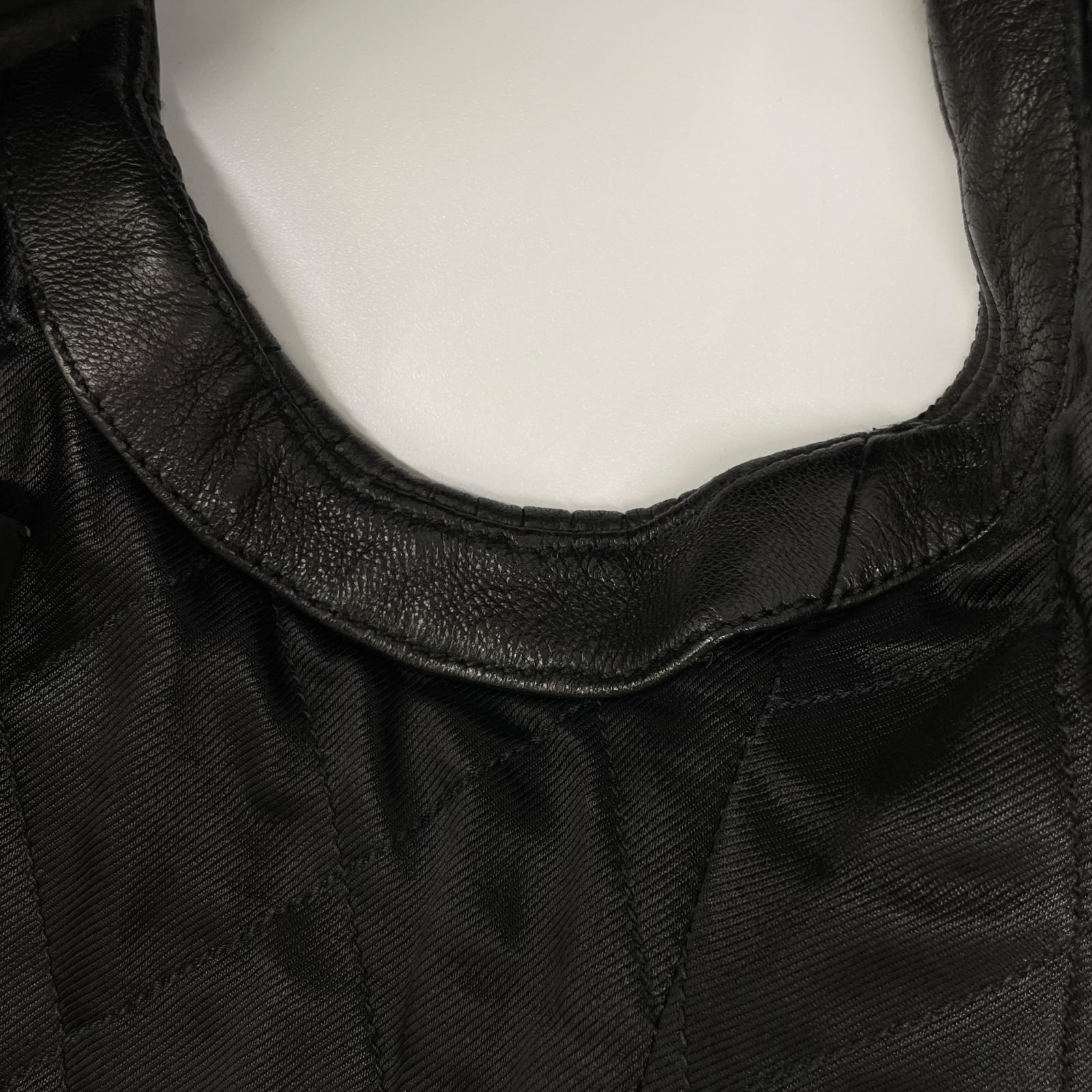 GUCCI グッチ 165399 XN029 ブラック ラムレザー ライダースベスト ベスト