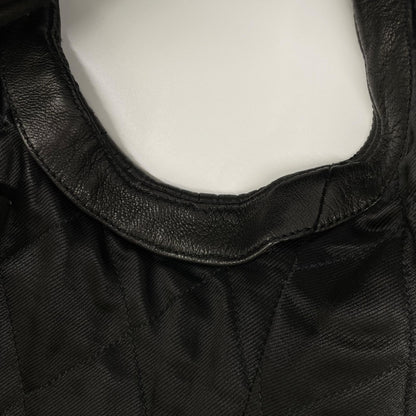 GUCCI グッチ 165399 XN029 ブラック ラムレザー ライダースベスト ベスト