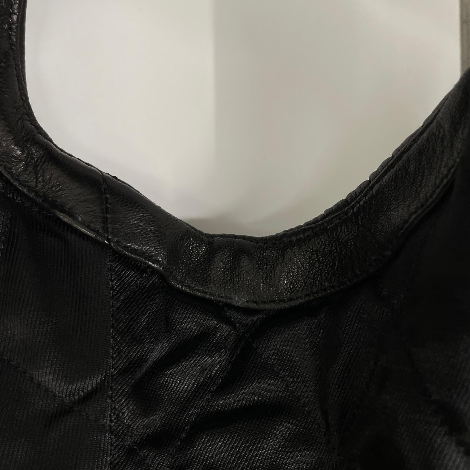 GUCCI グッチ 165399 XN029 ブラック ラムレザー ライダースベスト ベスト