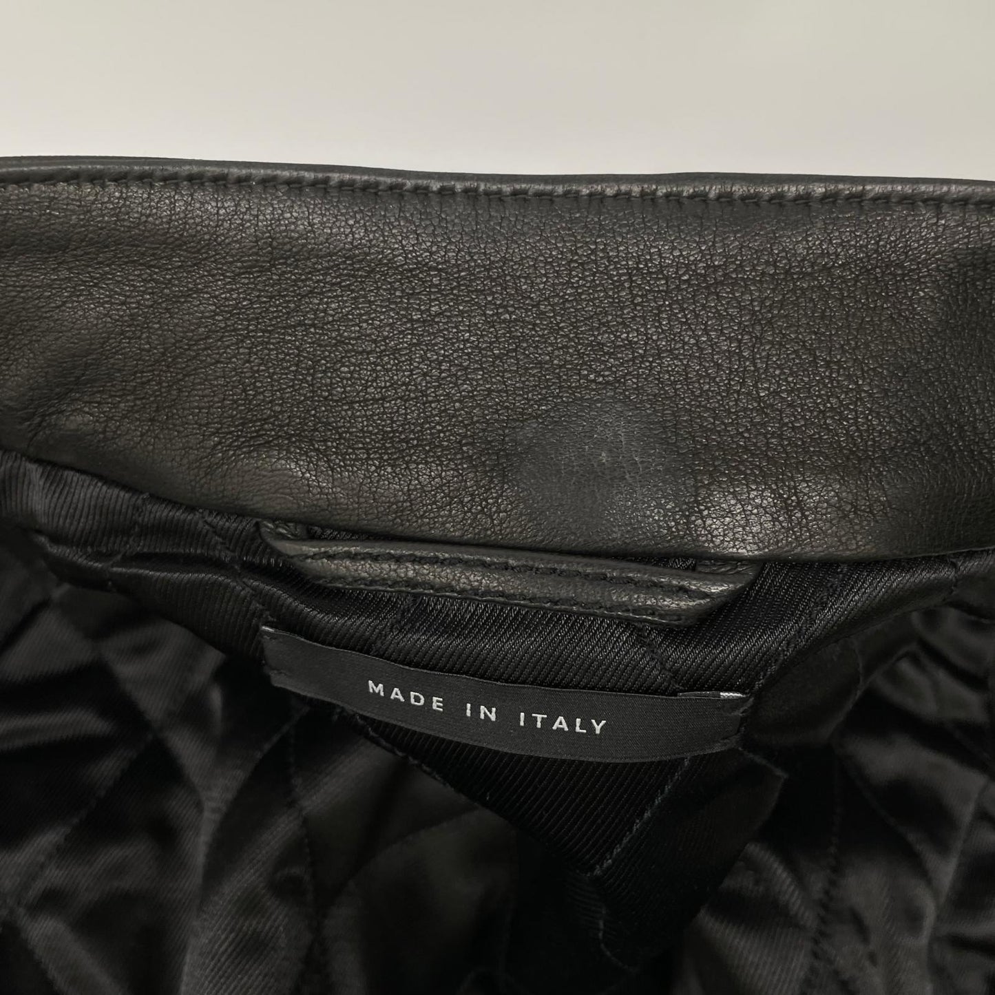 GUCCI グッチ 165399 XN029 ブラック ラムレザー ライダースベスト ベスト