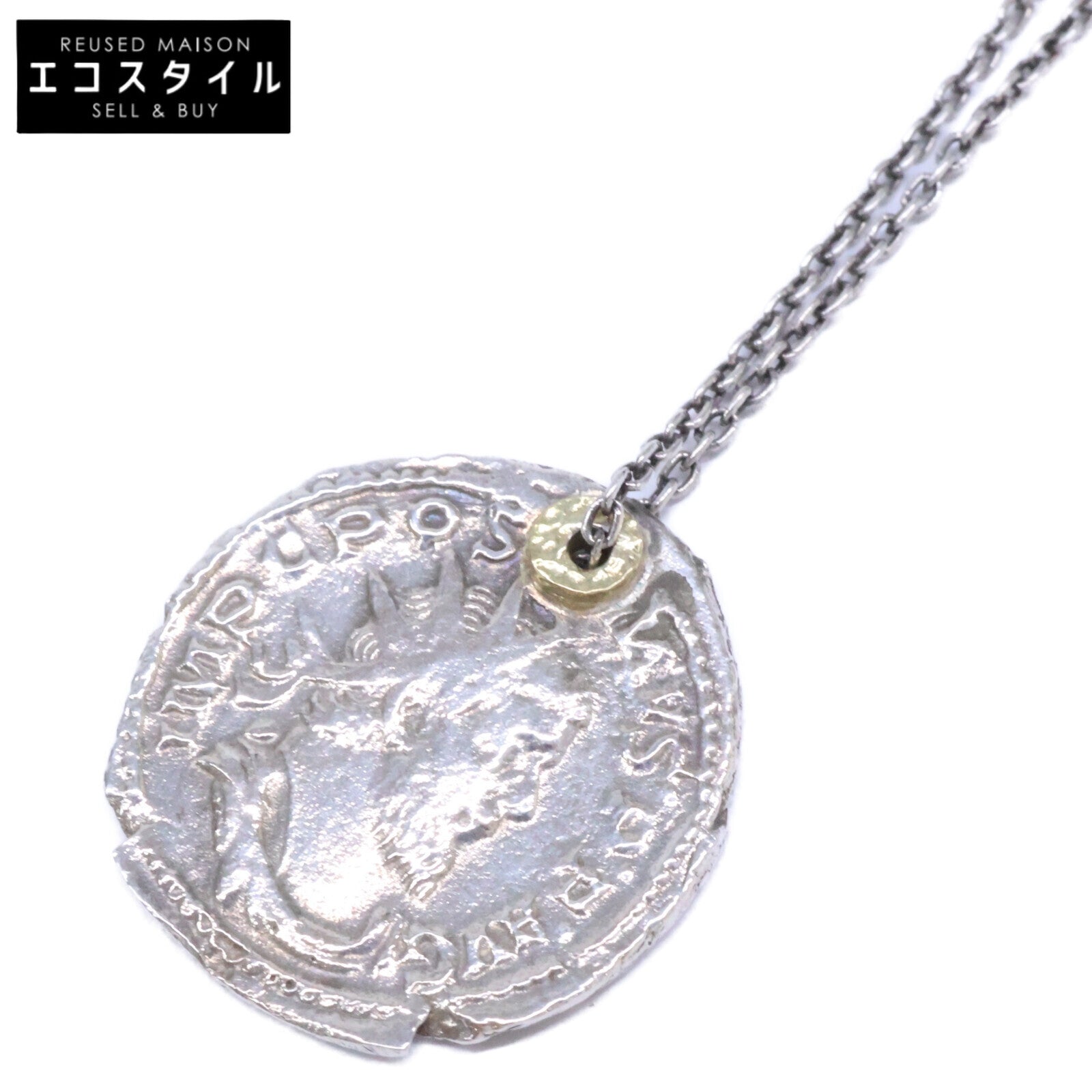 GIGI ジジ 【美品】A20010 925 K18 ARTEMIS Roman coin necklace ANTONINIANO コイン ネックレス