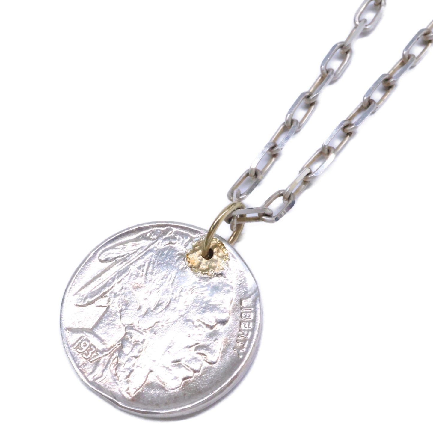 GIGI ジジ 【美品】925 K18 ARTEMIS / Native coin necklace ネイティブコイン ネックレス
