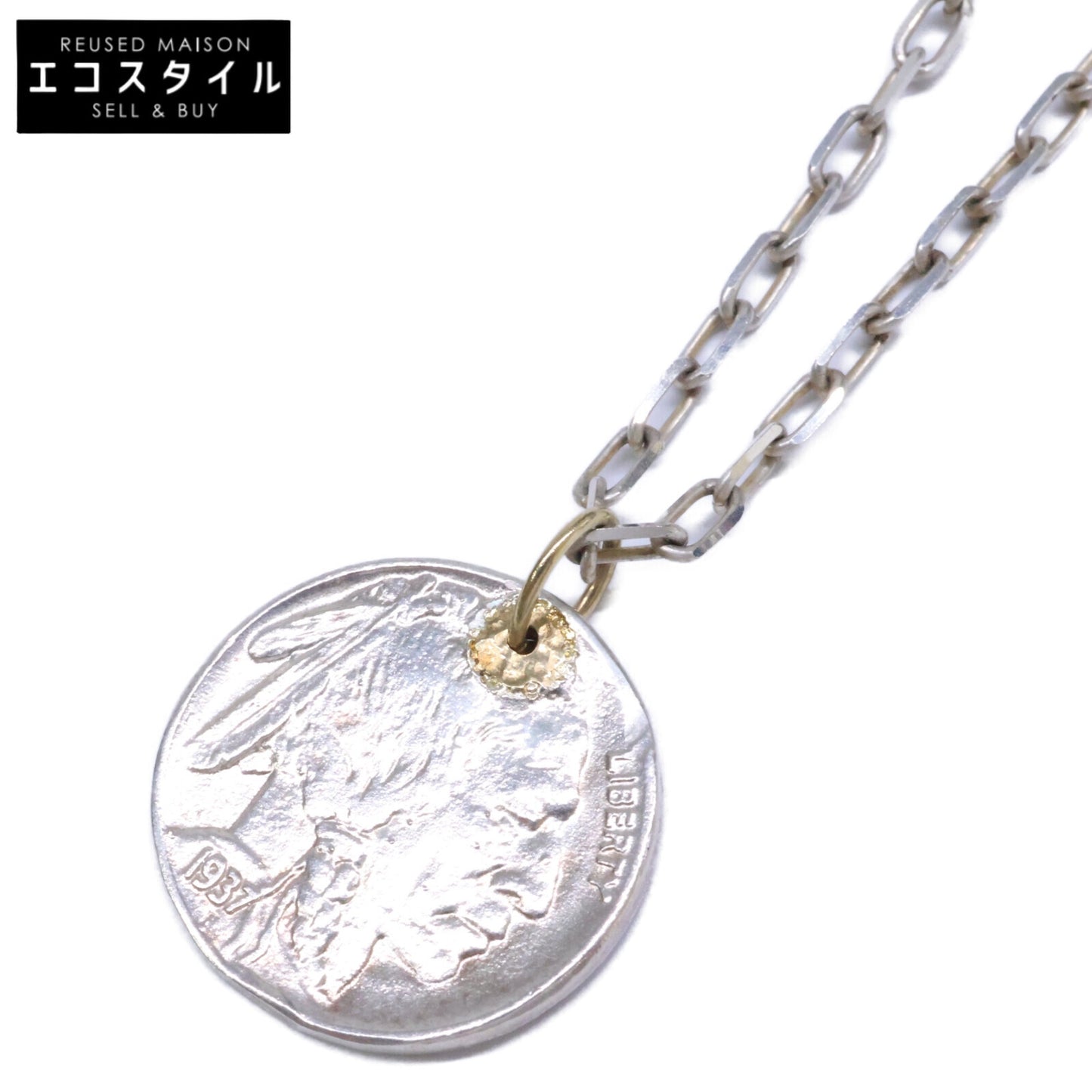 GIGI ジジ 【美品】925 K18 ARTEMIS / Native coin necklace ネイティブコイン ネックレス