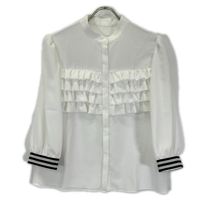 BORDERS at BALCONY ボーダーズアットバルコニー BD2311-3C-06 FRILL GEORGETTE BLOUSE ブラウス トップス