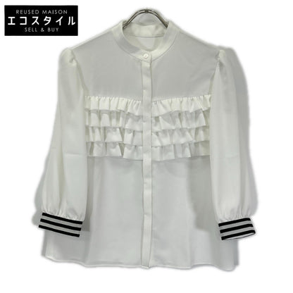 BORDERS at BALCONY ボーダーズアットバルコニー BD2311-3C-06 FRILL GEORGETTE BLOUSE ブラウス トップス