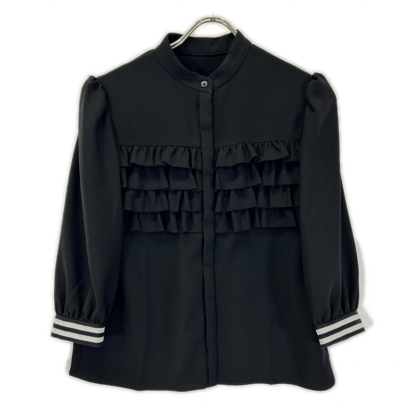 BORDERS at BALCONY ボーダーズアットバルコニー BD2311-3C-06 FRILL GEORGETTE BLOUSE ブラウス トップス