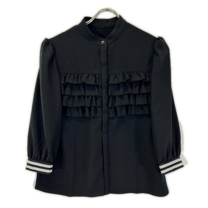 BORDERS at BALCONY ボーダーズアットバルコニー BD2311-3C-06 FRILL GEORGETTE BLOUSE ブラウス トップス