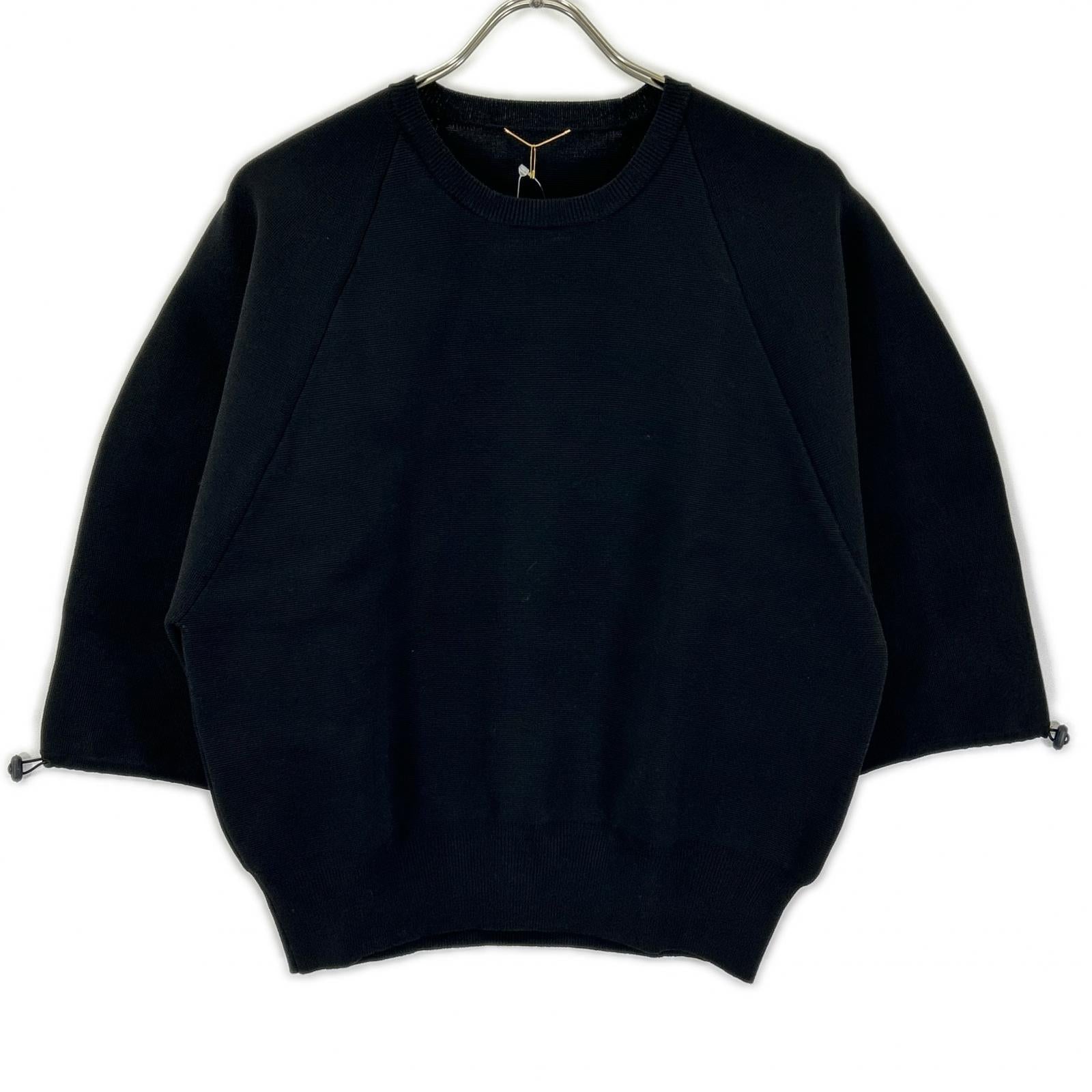 Deuxieme Classe ドゥーズィエムクラス 26-080-560-7130 ブラック 2WAY スリーブ ニット トップス