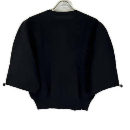 Deuxieme Classe ドゥーズィエムクラス 26-080-560-7130 ブラック 2WAY スリーブ ニット トップス