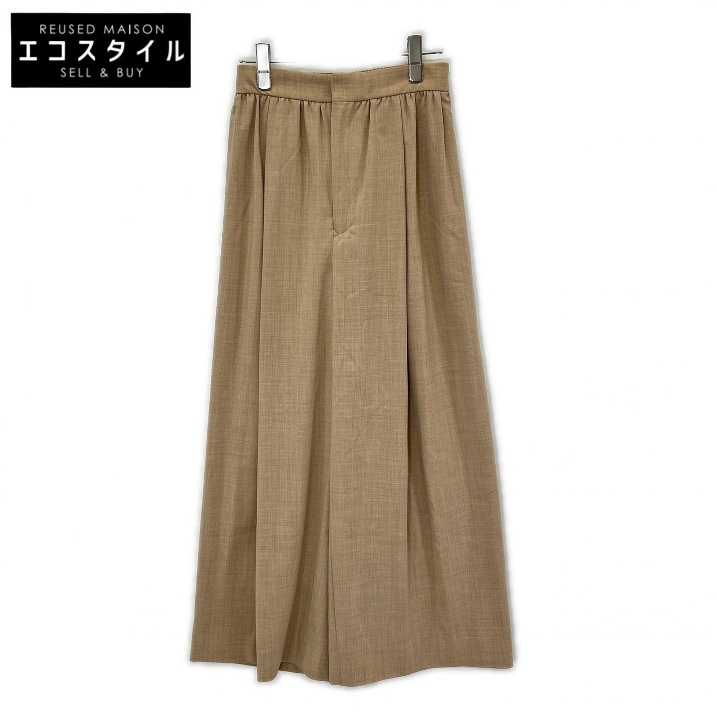 DRAWER ドゥロワー 6514-236-1362 ベージュ サマーウールタックワイドパンツ ボトムス