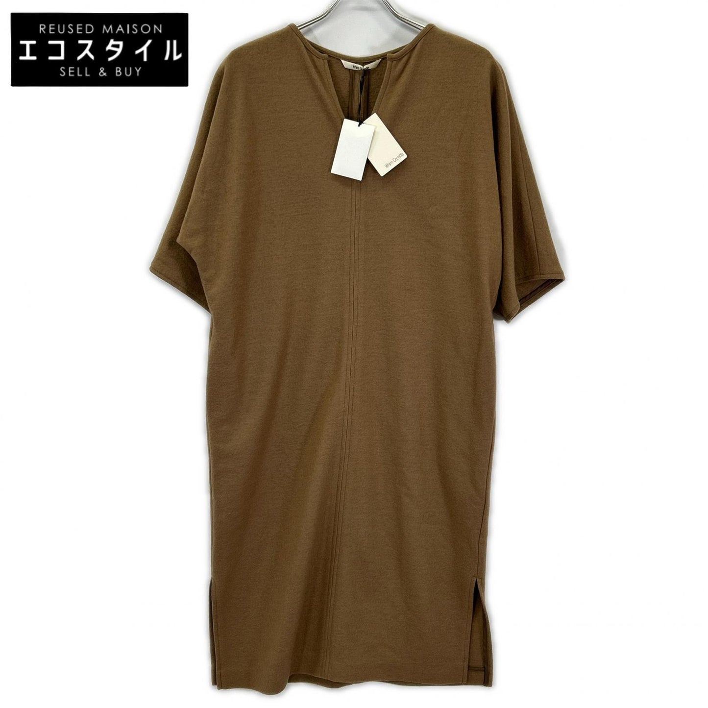 Whim Gazette ウィムガゼット WG17D0093090100 キャメル ウールキーネックワンピース ワンピース