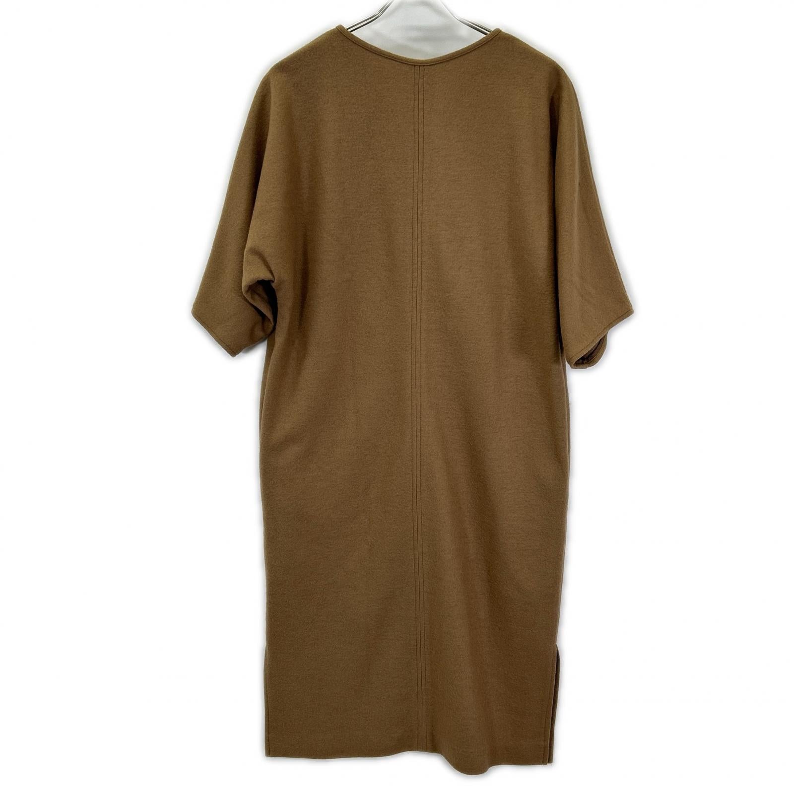 Whim Gazette ウィムガゼット WG17D0093090100 キャメル ウールキーネックワンピース ワンピース
