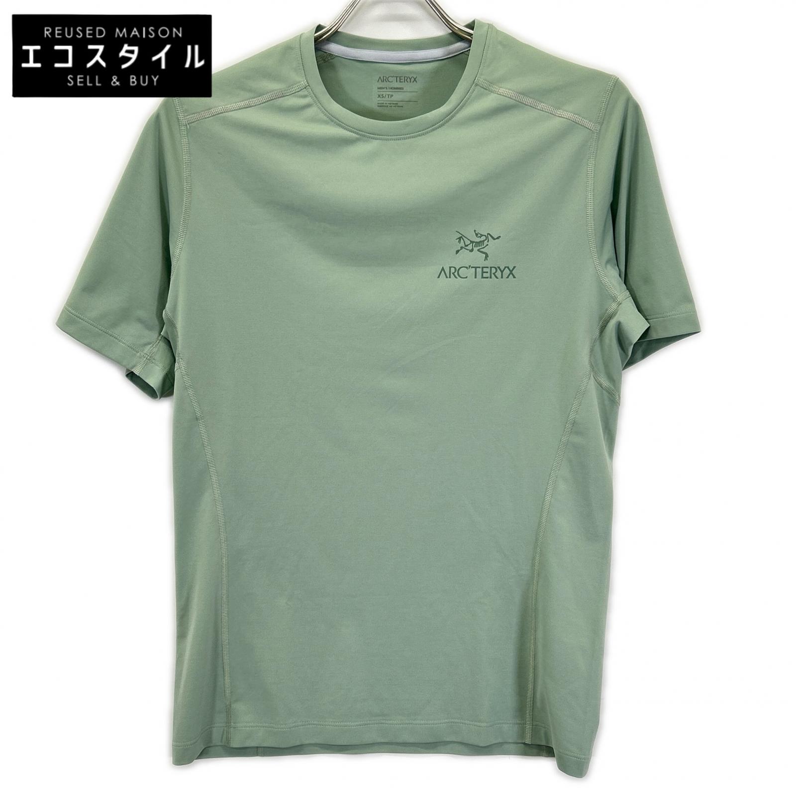 ARC'TERYX アークテリクス MOTUS CREW ARCWORD SS M グリーン バックロゴTシャツ トップス