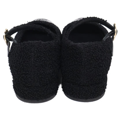 CHANEL Chanel G39582 Mary Janes with Coco Mark/camellia tweed flat pumps