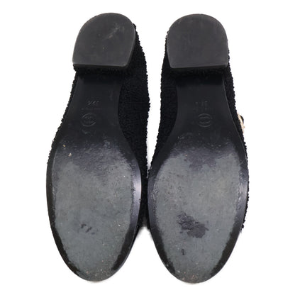 CHANEL Chanel G39582 Mary Janes with Coco Mark/camellia tweed flat pumps