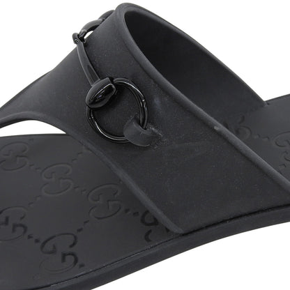 GUCCI グッチ GG ホースビット ラバー サンダル シューズ メンズ ブラック 40 780306 シューズ