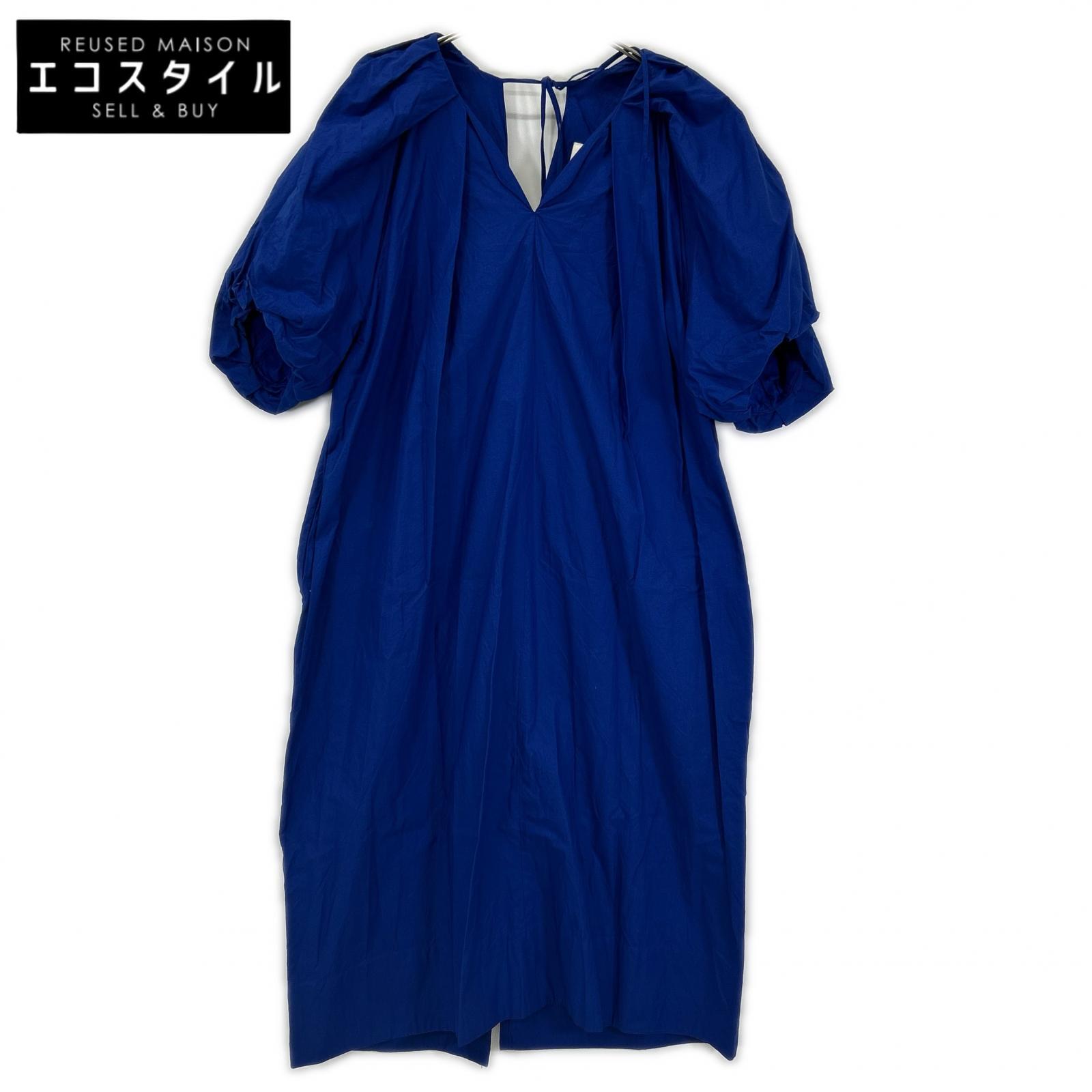SAYAKADAVIS サヤカデイヴィス SIDR-301-OCP Tucked Dress ブルー コクーン マキシワンピース ワンピース