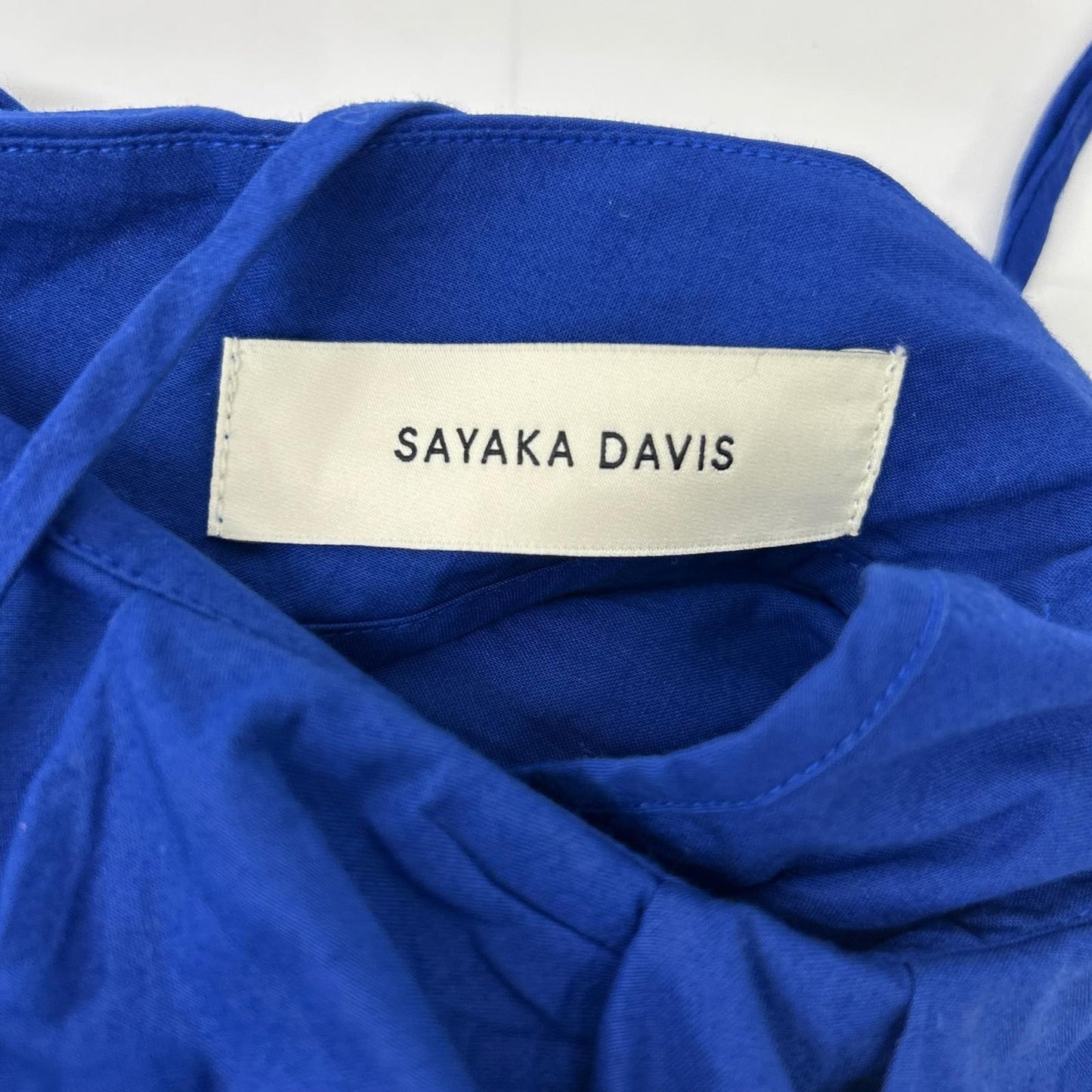 SAYAKADAVIS サヤカデイヴィス SIDR-301-OCP Tucked Dress ブルー コクーン マキシワンピース ワンピース