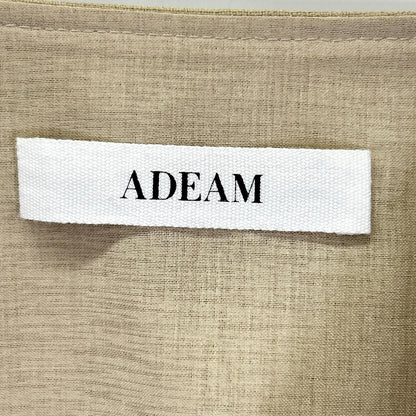 ADEAM アディアム 36995 Vネック ベージュ フレアスリーブ チュニック ワンピース ワンピース