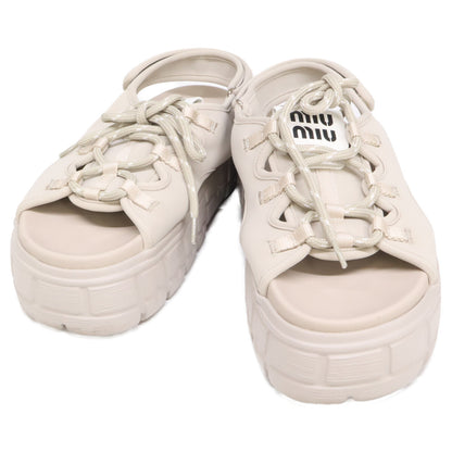 MIUMIU ミュウミュウ 【美品】5X418E レースアップ チャンキー ネオプレンサンダル シューズ