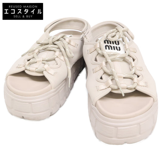 MIUMIU ミュウミュウ 【美品】5X418E レースアップ チャンキー ネオプレンサンダル シューズ