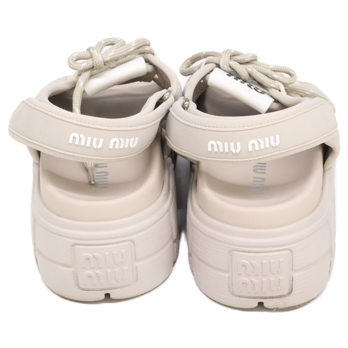 MIUMIU ミュウミュウ 【美品】5X418E レースアップ チャンキー ネオプレンサンダル シューズ