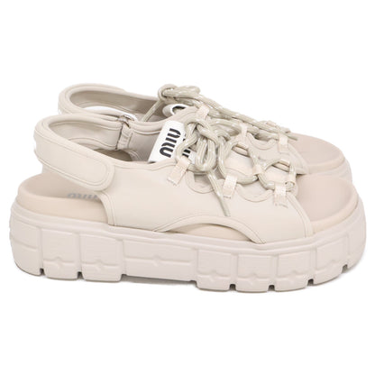 MIUMIU ミュウミュウ 【美品】5X418E レースアップ チャンキー ネオプレンサンダル シューズ