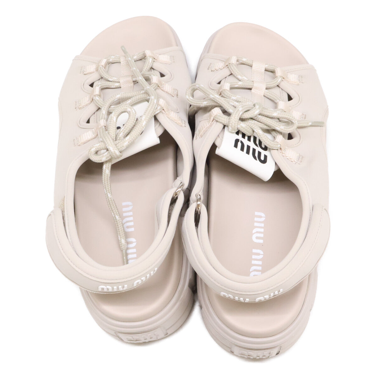 MIUMIU ミュウミュウ 【美品】5X418E レースアップ チャンキー ネオプレンサンダル シューズ