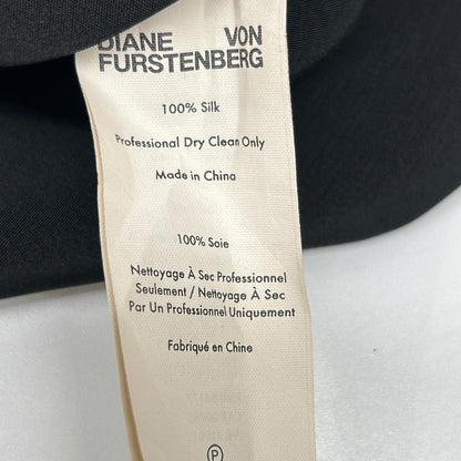 DIANEVON FURSTENBERG ダイアンフォンファステンバーグ ブラック バックリボン ボートネック シルクブラウス トップス