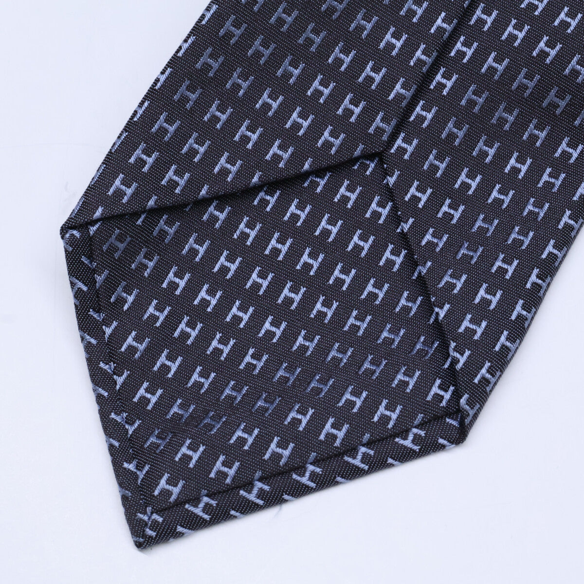 HERMES エルメス 【美品】Hアッシュ シルク ネクタイ