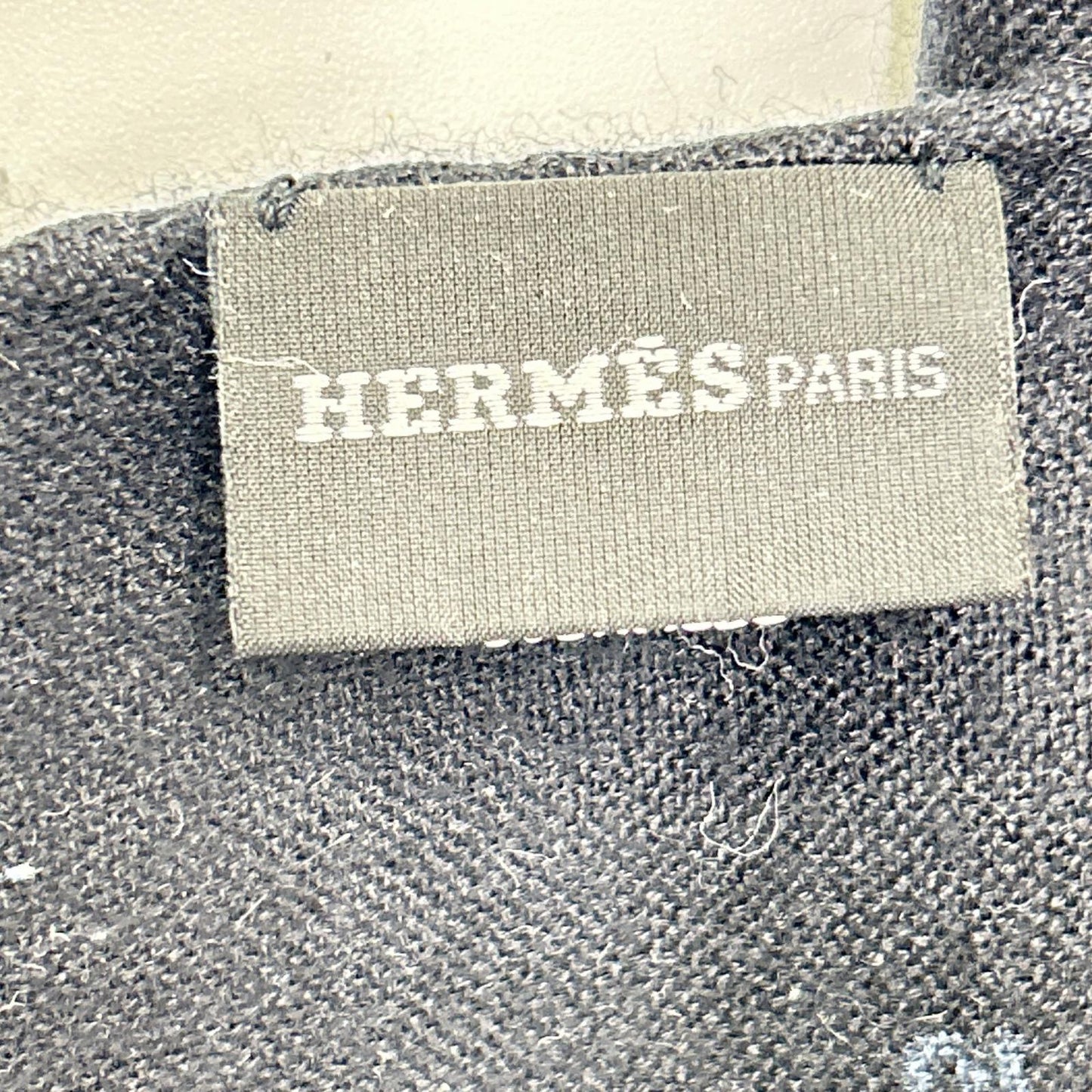 HERMES エルメス ネイビー×グレー カシミヤ×シルク ホースデザイン マフラー マフラー