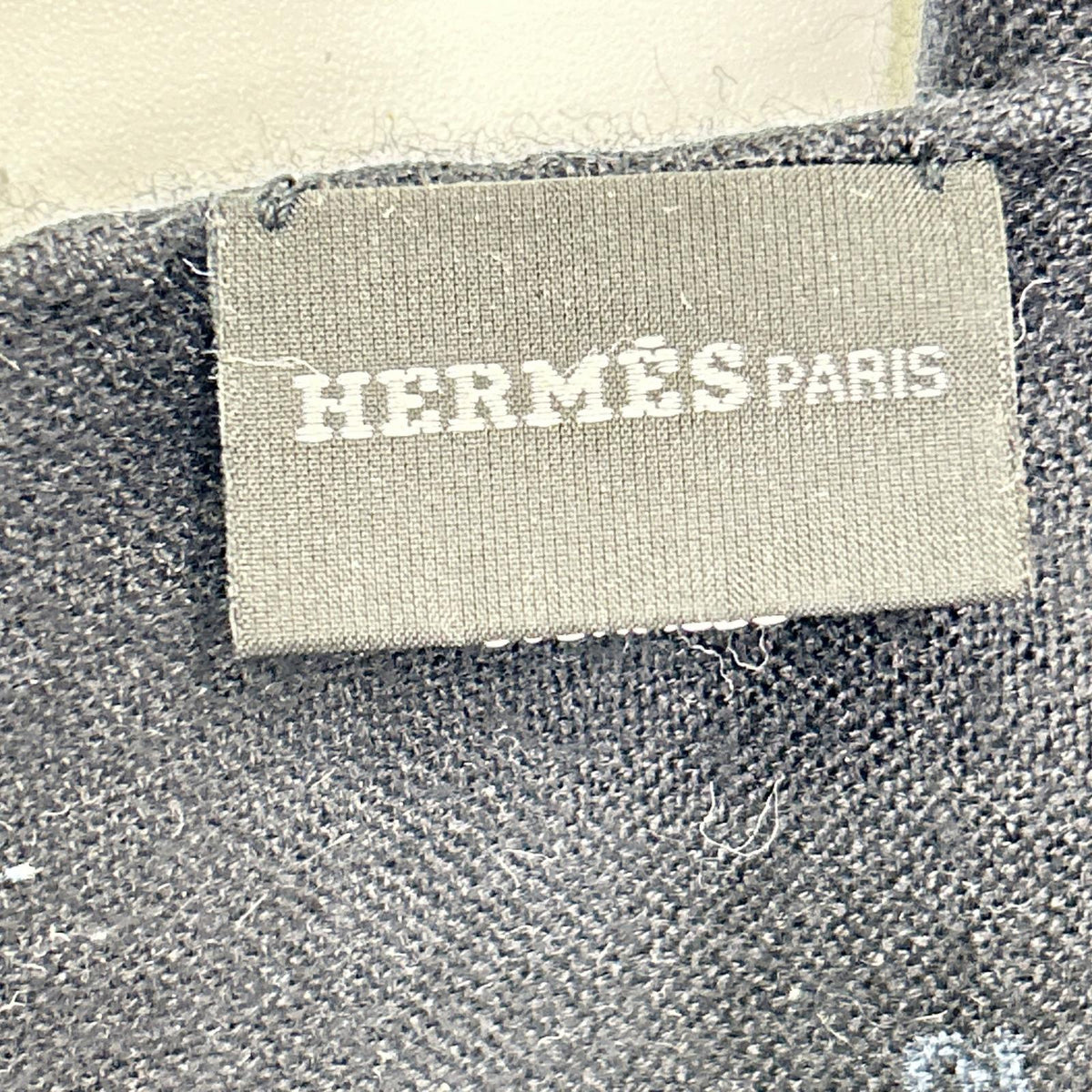 HERMES エルメス ネイビー×グレー カシミヤ×シルク ホースデザイン マフラー マフラー