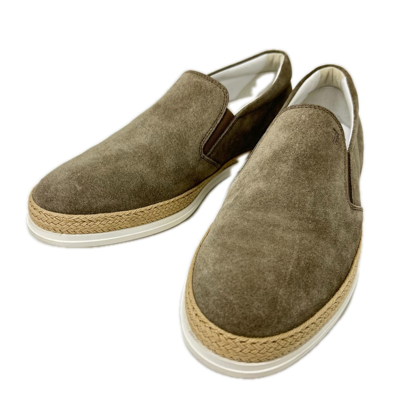 TOD'S トッズ パネル スエードレザースリッポンシューズ シューズ