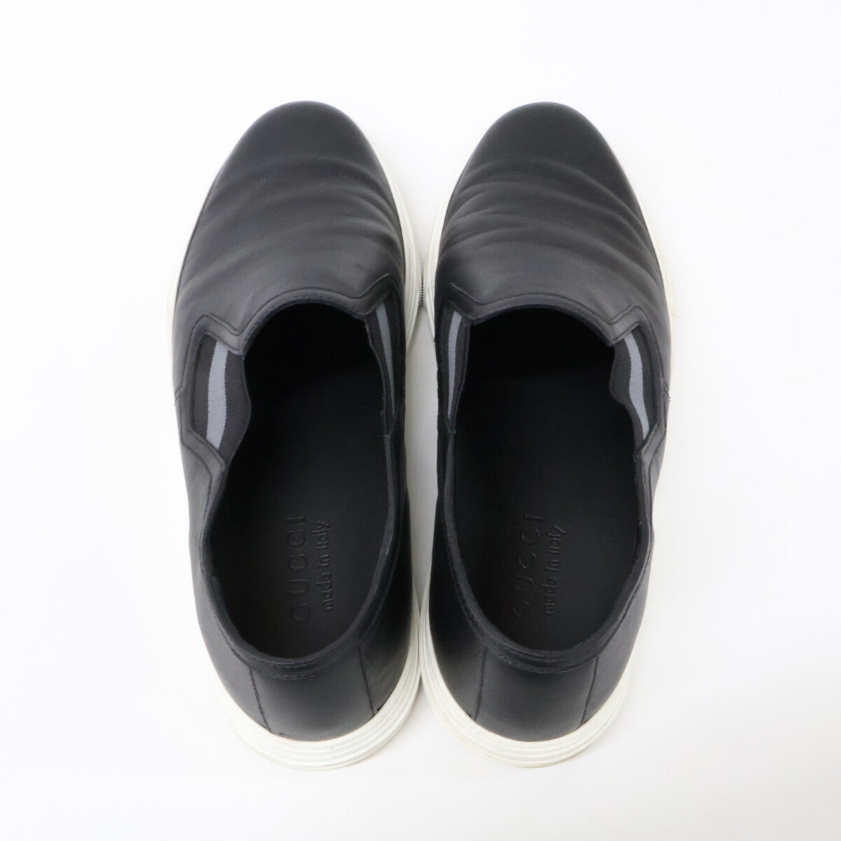 GUCCI グッチ 466872 レザー スリッポン スニーカー シューズ