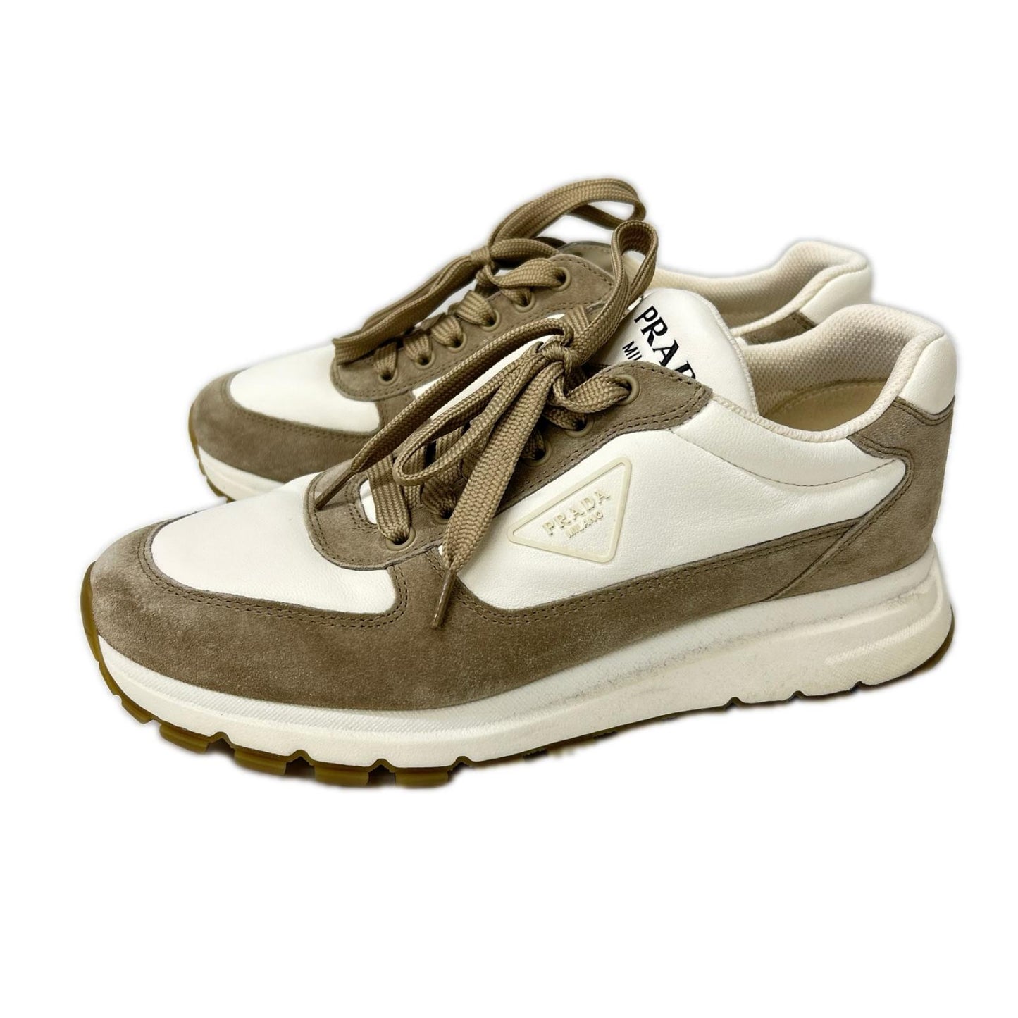 PRADA プラダ 2EG 483 トライアングルロゴ レザースニーカー シューズ